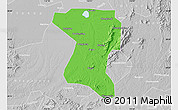 Political Map of Wangcheng, lighten, desaturated