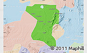 Political Map of Wangcheng, lighten