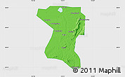 Political Map of Wangcheng, single color outside