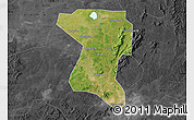 Satellite Map of Wangcheng, darken, desaturated