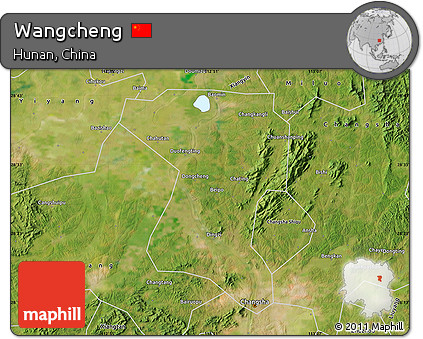 Satellite Map of Wangcheng