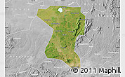 Satellite Map of Wangcheng, lighten, desaturated