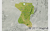 Satellite Map of Wangcheng, lighten, semi-desaturated