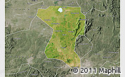 Satellite Map of Wangcheng, semi-desaturated