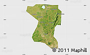 Satellite Map of Wangcheng, single color outside
