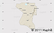 Shaded Relief Map of Wangcheng, cropped outside
