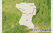 Shaded Relief Map of Wangcheng, satellite outside