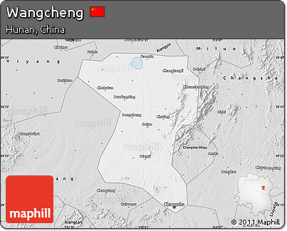 Silver Style Map of Wangcheng