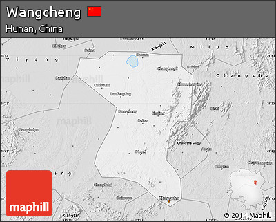 Silver Style Map of Wangcheng