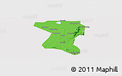 Political Panoramic Map of Wangcheng, cropped outside