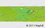 Political Panoramic Map of Wangcheng, physical outside