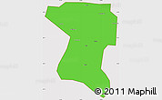 Political Simple Map of Wangcheng, cropped outside