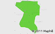 Political Simple Map of Wangcheng, single color outside