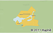 Savanna Style 3D Map of Xiangyin, single color outside