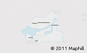 Silver Style 3D Map of Xiangyin, single color outside