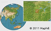 Satellite Location Map of Xiangyin