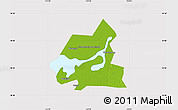 Physical Map of Xiangyin, cropped outside