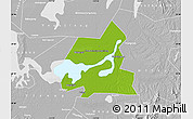 Physical Map of Xiangyin, lighten, desaturated