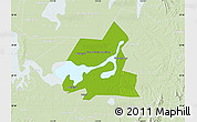 Physical Map of Xiangyin, lighten