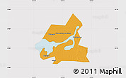 Political Map of Xiangyin, cropped outside