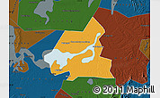 Political Map of Xiangyin, darken