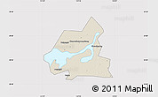 Shaded Relief Map of Xiangyin, cropped outside