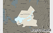 Shaded Relief Map of Xiangyin, darken