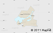 Shaded Relief Map of Xiangyin, single color outside