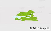 Physical Panoramic Map of Xiangyin, cropped outside
