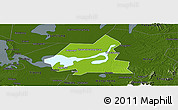 Physical Panoramic Map of Xiangyin, darken