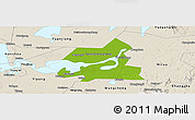 Physical Panoramic Map of Xiangyin, shaded relief outside