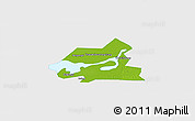 Physical Panoramic Map of Xiangyin, single color outside