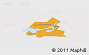 Political Panoramic Map of Xiangyin, cropped outside