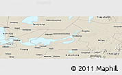 Shaded Relief Panoramic Map of Xiangyin