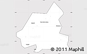 Silver Style Simple Map of Xiangyin, cropped outside