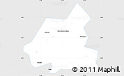 Silver Style Simple Map of Xiangyin, single color outside