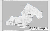 Gray 3D Map of Xinning, single color outside