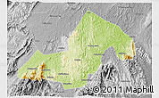Physical 3D Map of Xinning, desaturated