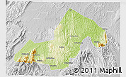Physical 3D Map of Xinning, lighten, desaturated