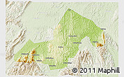 Physical 3D Map of Xinning, lighten
