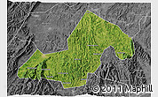 Satellite 3D Map of Xinning, desaturated