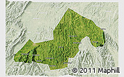 Satellite 3D Map of Xinning, lighten