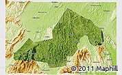 Satellite 3D Map of Xinning, physical outside