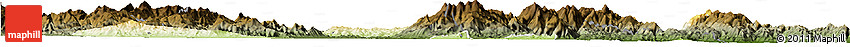 Physical Horizon Map of Xinning, darken