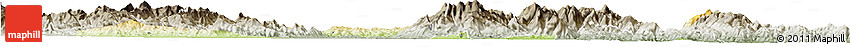 Physical Horizon Map of Xinning, semi-desaturated