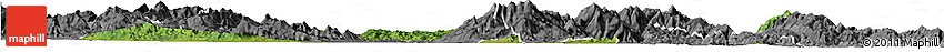 Satellite Horizon Map of Xinning, desaturated