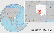 Gray Location Map of Xinning, highlighted parent region