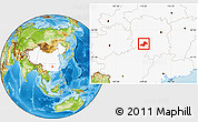Physical Location Map of Xinning, highlighted country