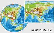 Physical Location Map of Xinning, highlighted parent region, within the entire country