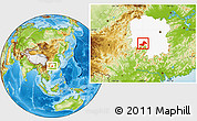 Physical Location Map of Xinning, highlighted parent region